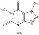 caffeine = 1,3,7–trimethylxanthine